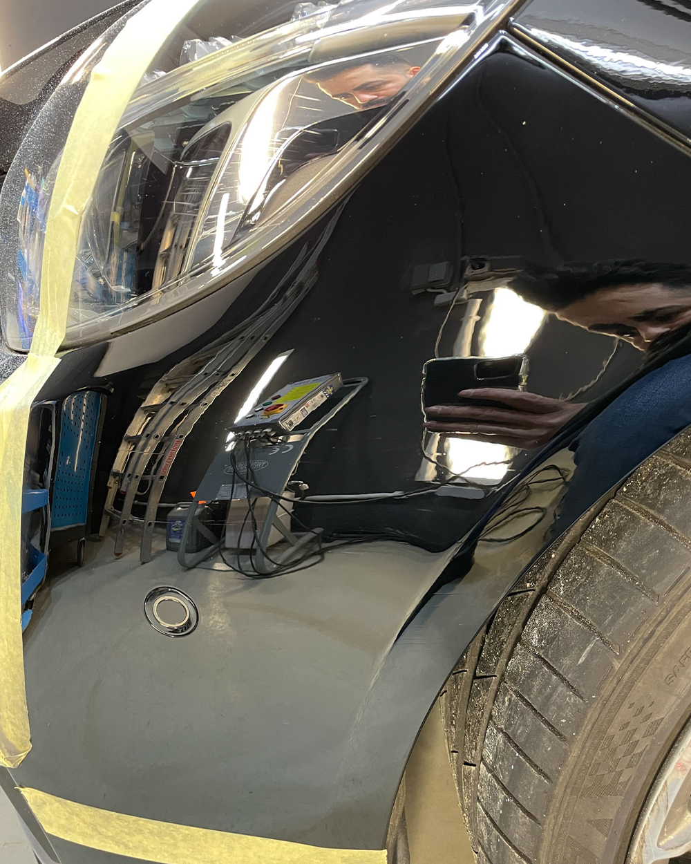 Vorher: Lack vor der Politur